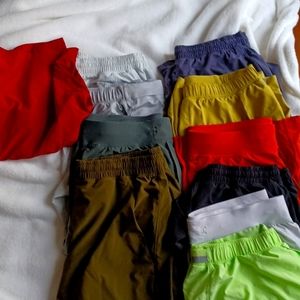 I am selling an array of lululemon shorts in size L.